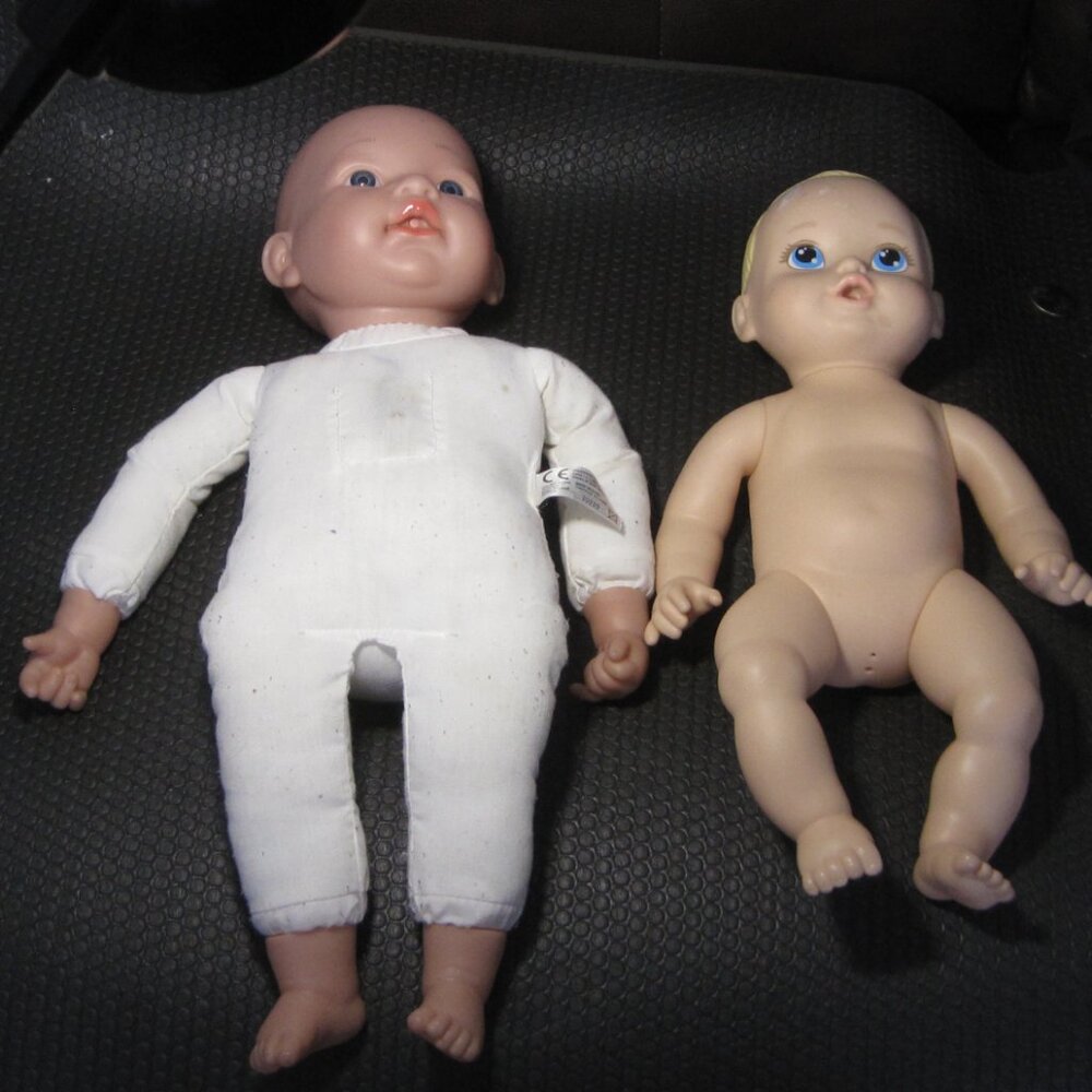 2 Vintage Dolls a) LIZZY Plastic Head and Limbs & b) Jack Pacific Doll Body
